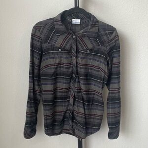 Columbia Plaid Button Up Flannel Shirt Size Medium